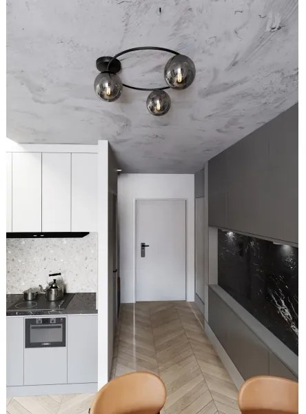 Stropné svietidlo SOPRA 3xE14/10W/230V čierna