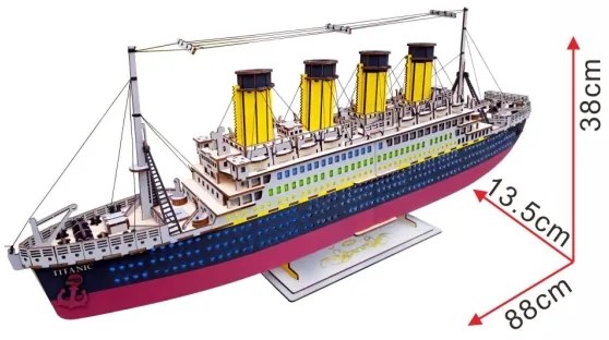 Woodcraft - Drevené 3D puzzle Titanic