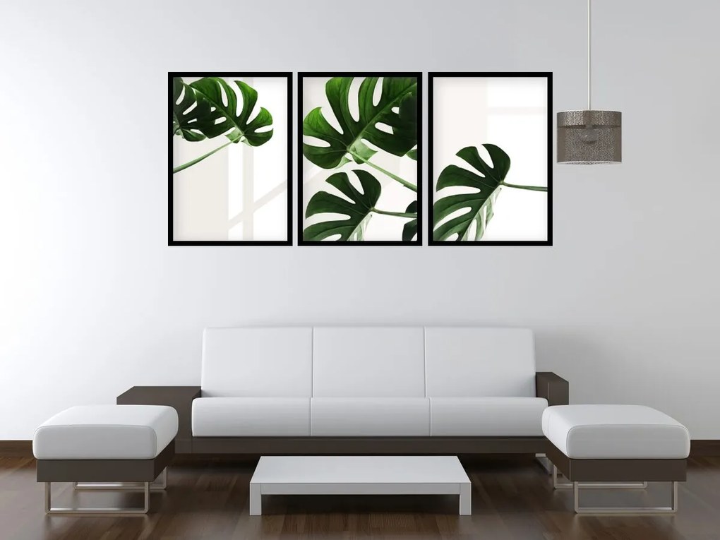 Gario Sada plagátov Krásna zeleň - 3 dielna Farba rámu: Bez rámu, Rozmery: 135 x 63 cm