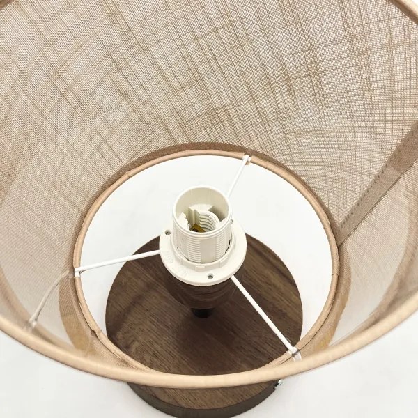 Brilagi - LED  Prisadený luster ANTHONY 1xE14/60W/230V dub orech/béžová