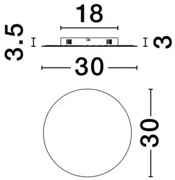 LED kávové svietidlo na stenu Cyrcle 30
