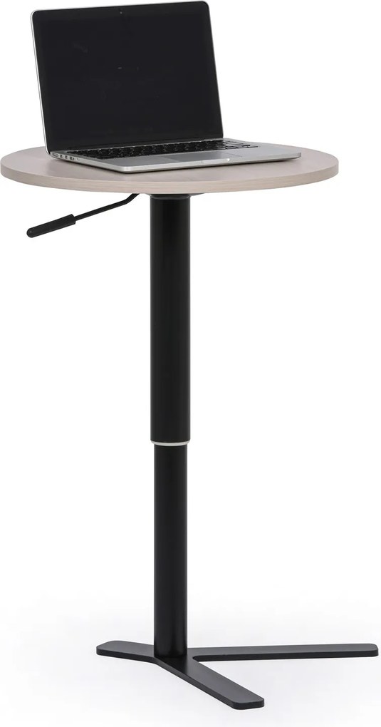 Odkladací stolík, výškovo nastaviteľný, 51-77 x 50 cm, dub biely