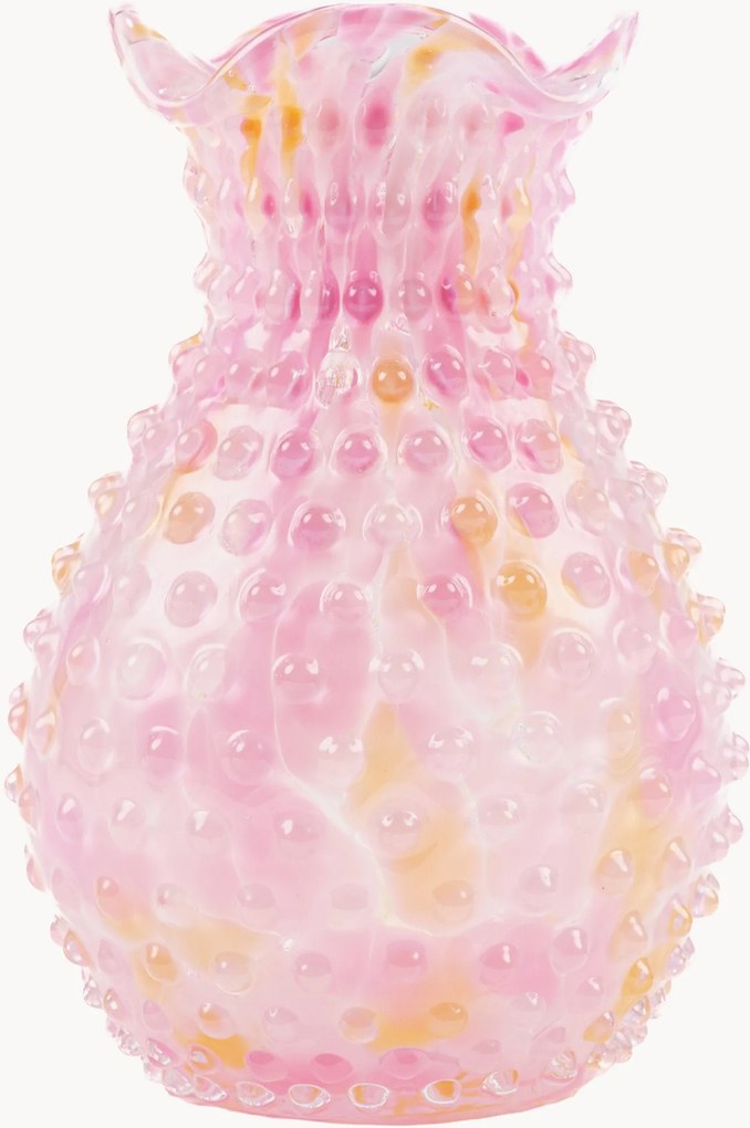 Ručne fúkaná váza Hobnail, V 21 cm