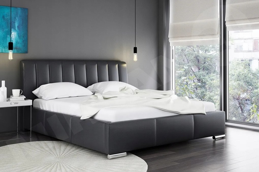 Manželská posteľ 160cm Mundano (čierna)