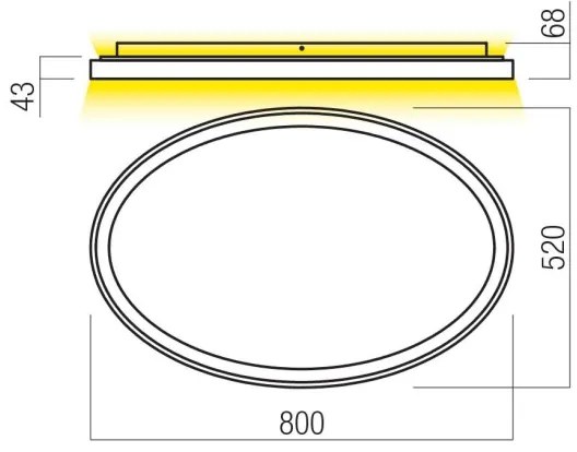 Redo 01-3809 - Stmievateľné LED stropné svietidlo NOBU LED/80W/230V biele