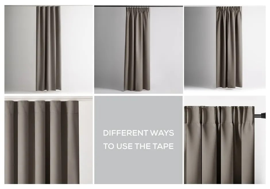 Zatemňovací termo záves taupe 140x270 cm Pleat – Restilo