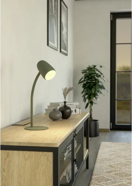 Eglo 901831 - Stolná lampa CARLO 1xE14/18W/230V zelená