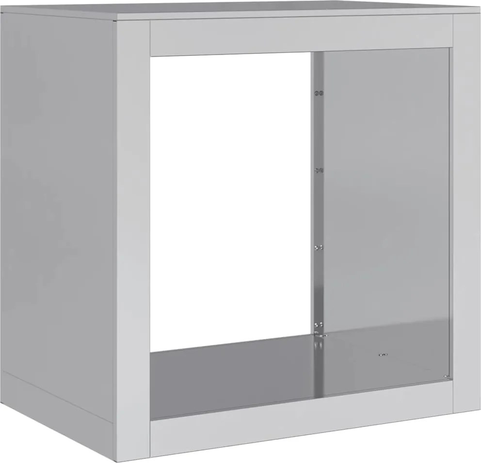 vidaXL Regál na krbové drevo 60x40x60 cm, pozinkovaná oceľ