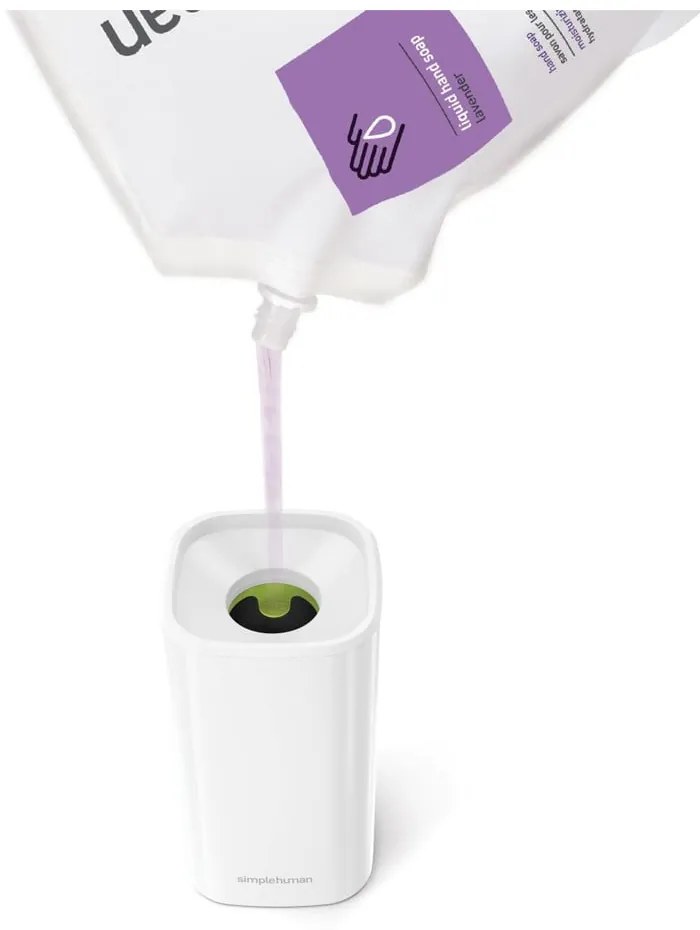 Biely oceľový dávkovač mydla 295 ml Pulse – simplehuman