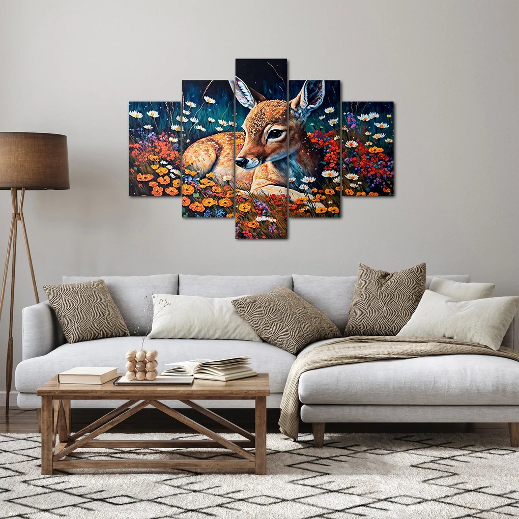 Obraz - Maľované srne (150x105 cm)
