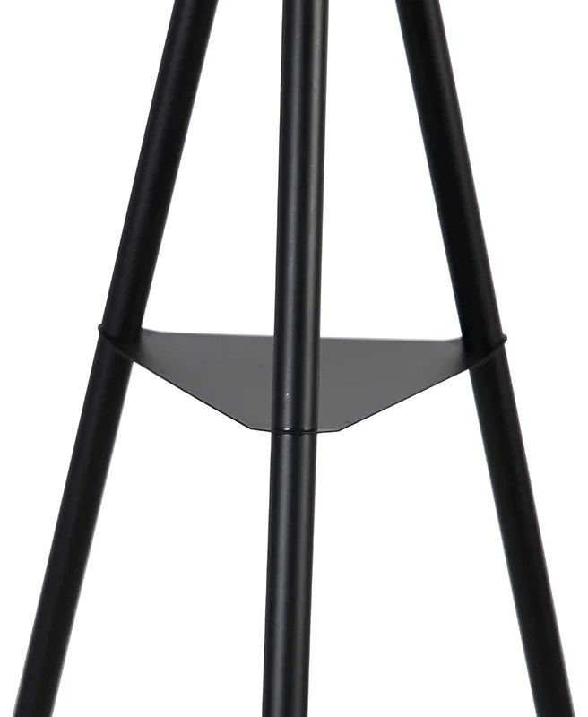 Priemyselná stojaca lampa trojnožka oceľ čierna - Bliss Vefa