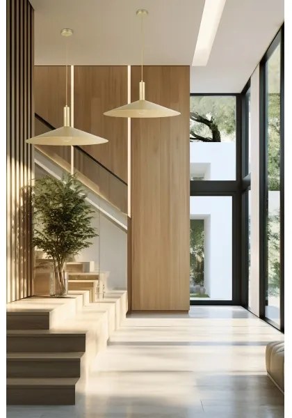 Luster na lanku CAPRI 1xE27/15W/230V pr. 70 cm zlatá