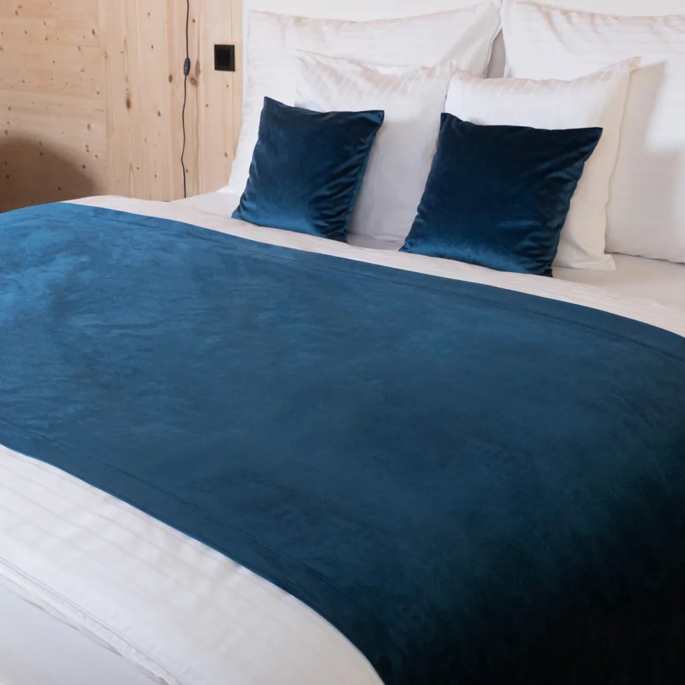Biante Zamatový prehoz na posteľ Velvet Prémium SVP-001 Petrolejovo modrý 260x280 cm