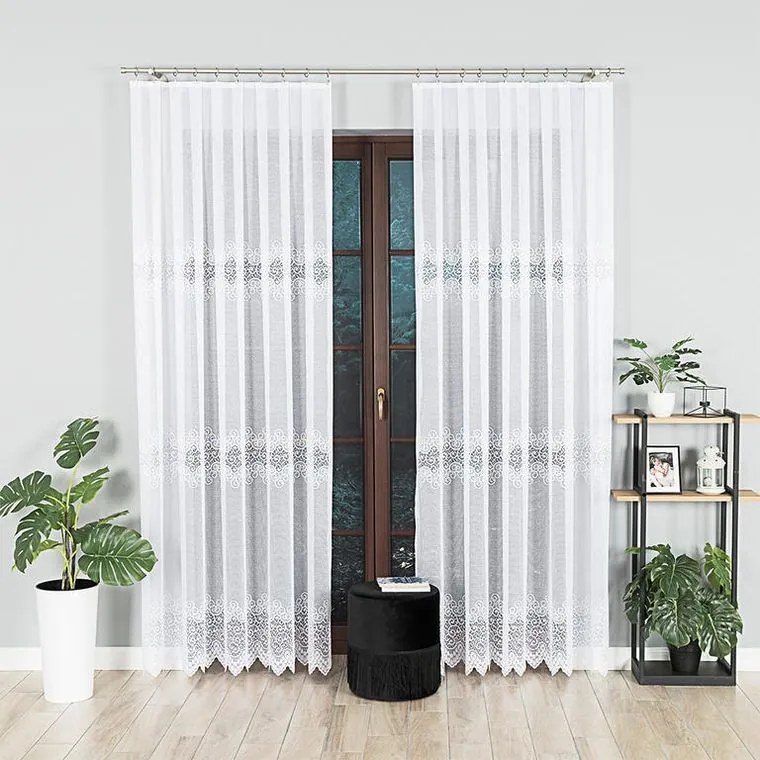 Žakárová záclona VIOLETTA balkónové dvere 200 x 250 cm