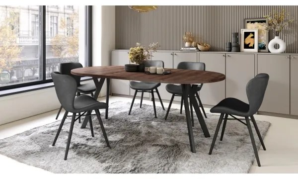 Rozkladací jedálenský stôl ARTUR dub/čierny