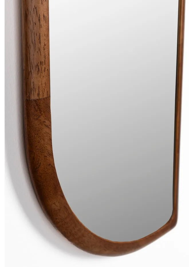 Nástenné zrkadlo s dreveným rámom 26x120 cm Nyko – White Label