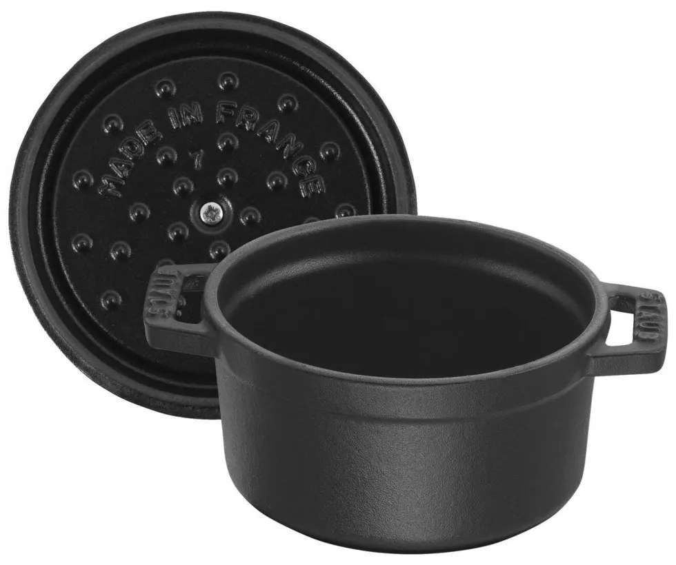 Staub Cocotte okrúhly hrniec 12 cm/0,4 l čierny, 1101225