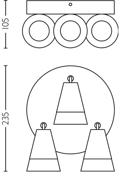 Philips - Bodové svietidlo CLEFT 3xGU10/5W/230V