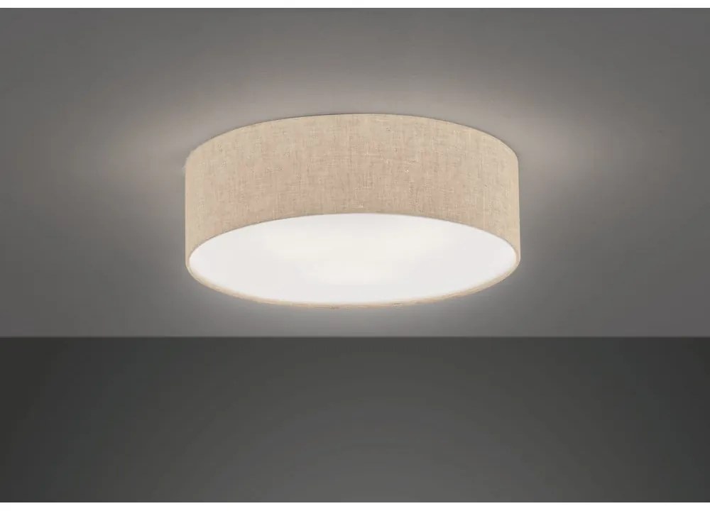 Béžové stropné svietidlo s textilným tienidlom ø 40 cm Thor – Fischer & Honsel