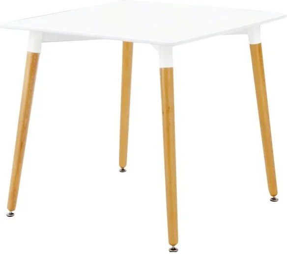Sconto Jedálenský stôl HENRY biela/buk, 80 cm