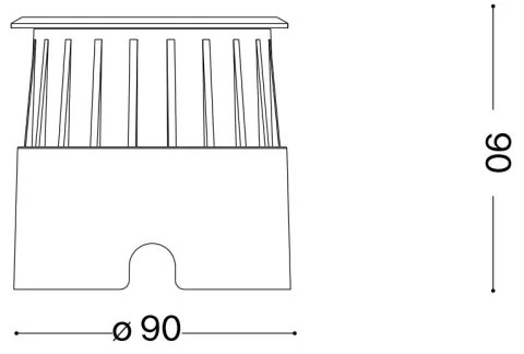 Ideal Lux - LED Nájazdové svietidlo FLOOR LED/3W/230V pr. 9 cm CRI 90 IP67 chróm