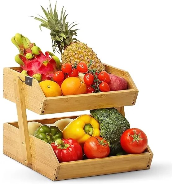 Organizér na ovocie, 2-poschodový, regál na pečivo - FRUITO