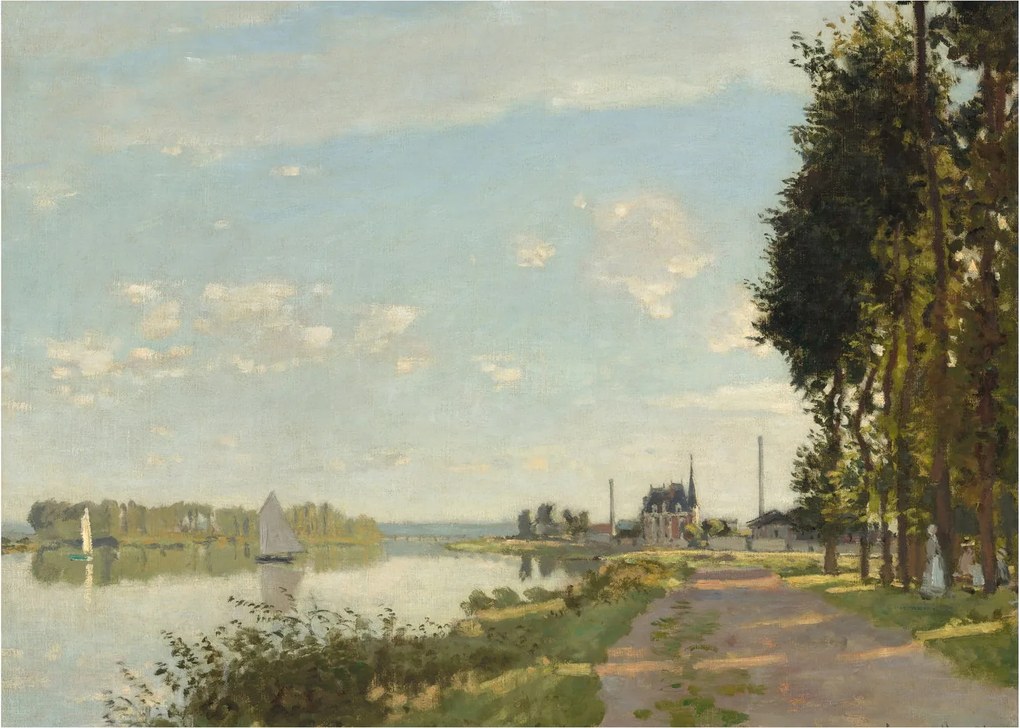 Sklenený obraz - Claude Monet, Argenteuil, reprodukcia (70x50 cm)