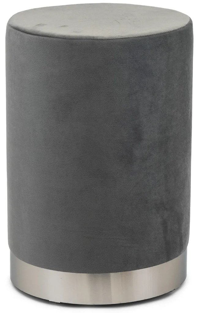 Bestent Taburetka zamatová 28x42cm Grey Grace