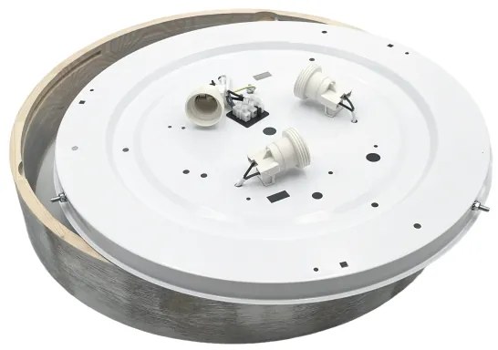 Brilagi - Stropné svietidlo PINO 3xE27/15W/230V borovicové/strieborné pr. 47,5 cm