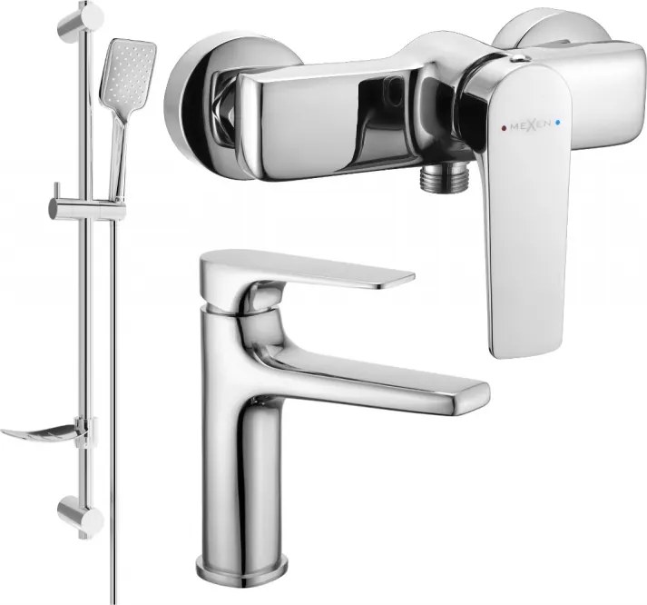 Mexen Lynx DF62 sprchová súprava, chrómová - 745904DF62-00