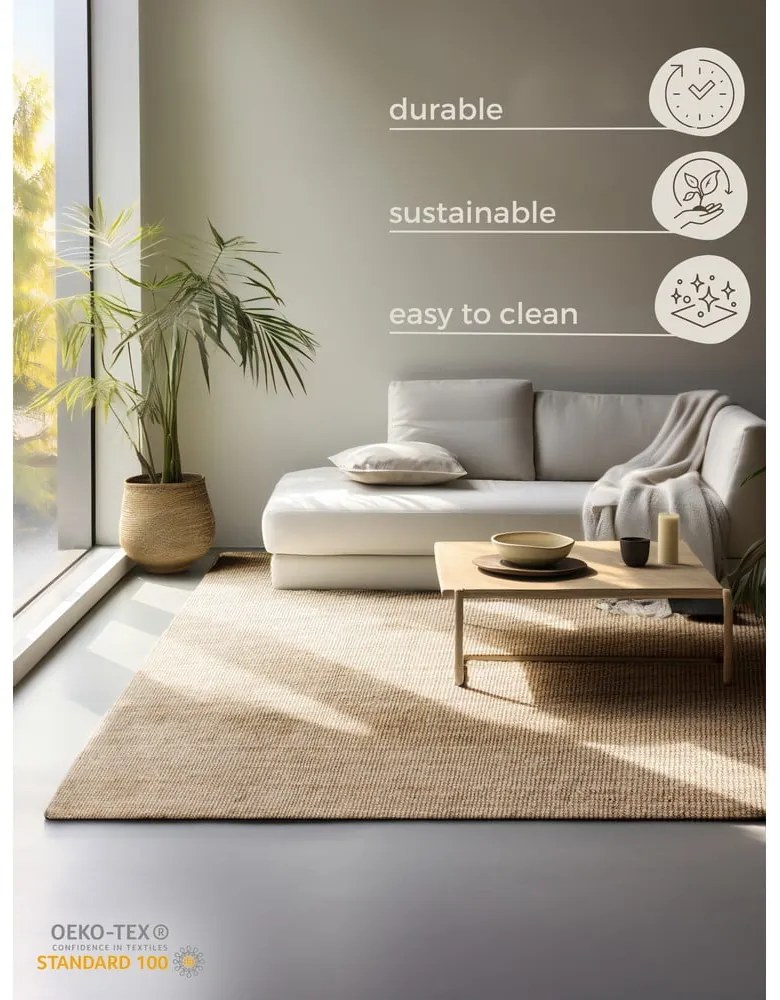 Jutový koberec v prírodnej farbe 160x230 cm Bouclé – Hanse Home