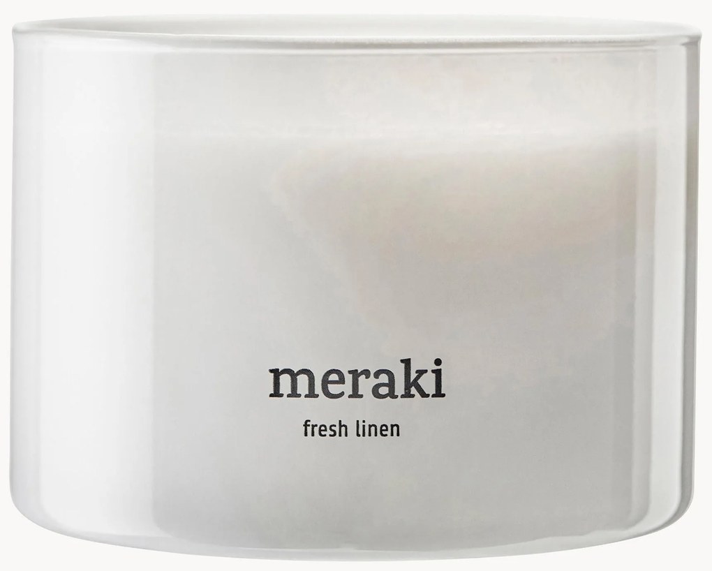 Trojknôtová vonná sviečka Fresh Linen (jazmín a ruža)