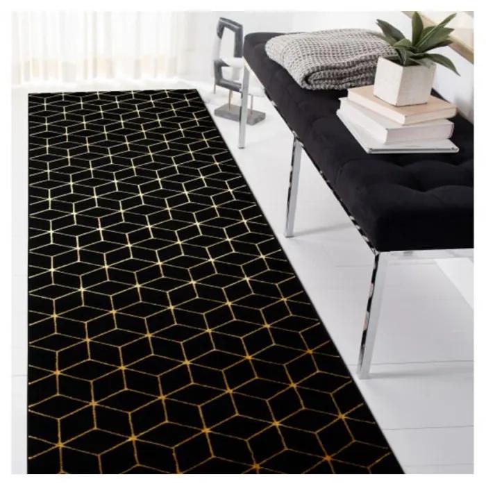 Kusový koberec Jón čierny atyp 80x250cm