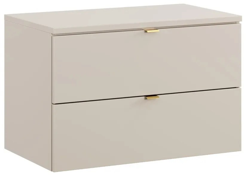 Závesná skrinka pod umývadlo Dalia Cashmere s doskou 80 cm kašmírová