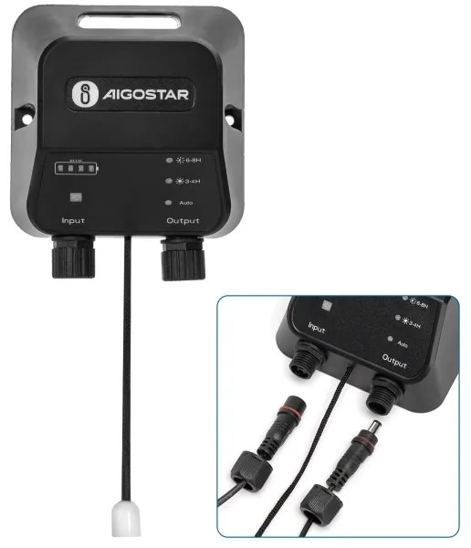 Aigostar - LED Solárny luster LED/35W/12V 3000 mAh 6500K pr. 10 cm