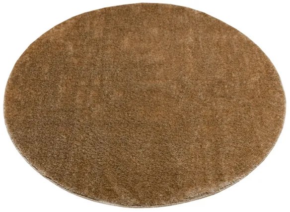 Kúpeľňový koberček Malmo hnedý, kruh