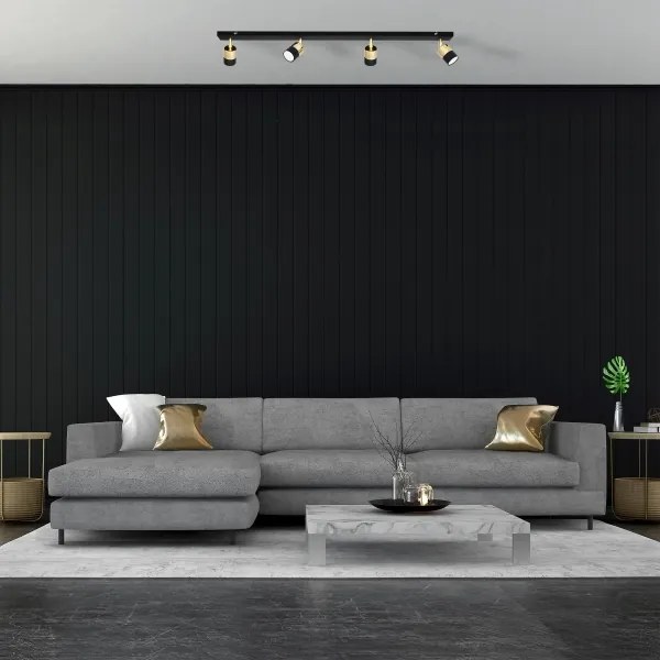 LED Bodové svietidlo TUBSSON 4xGU10/4,8W/230V čierna/zlatá