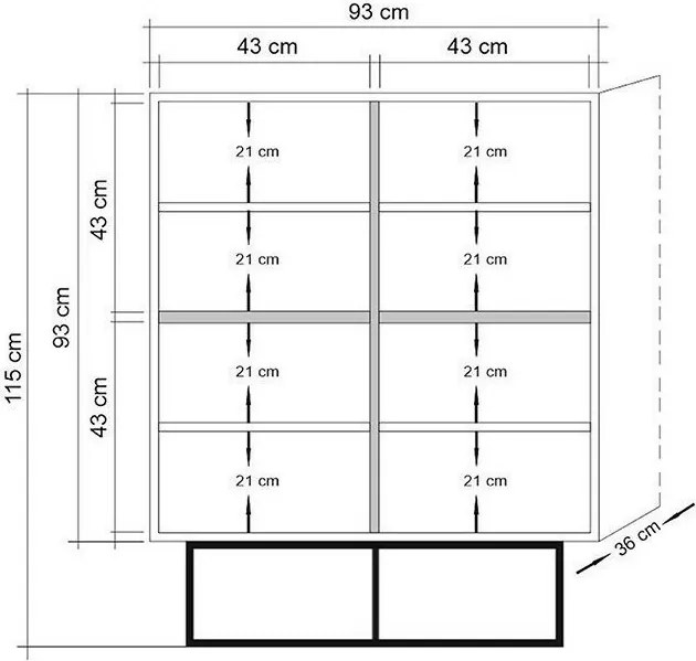 Skrinka Quantum Atlantic Pine and Black