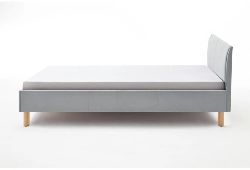 Modrá/sivá čalúnená jednolôžková posteľ bez roštu 120x200 cm Lena – Meise Möbel