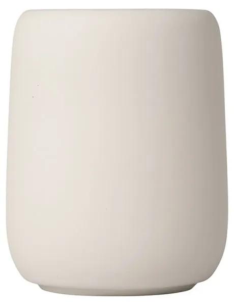 Krémovo-biely pohárik na zubné kefky Blomus Sono, 300 ml