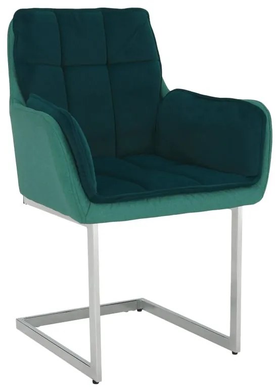 Elegantná jedálenská stolička v smaragdovej Velvet látke
