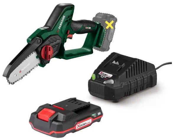 Parkside® Aku reťazová píla 20 V Paghs 20-Li B2 + Akumulátor 20 V/2 Ah PAP 20 B1 + Nabíjačka 20 V/2,4 A PLG 20 C1 (800009818)