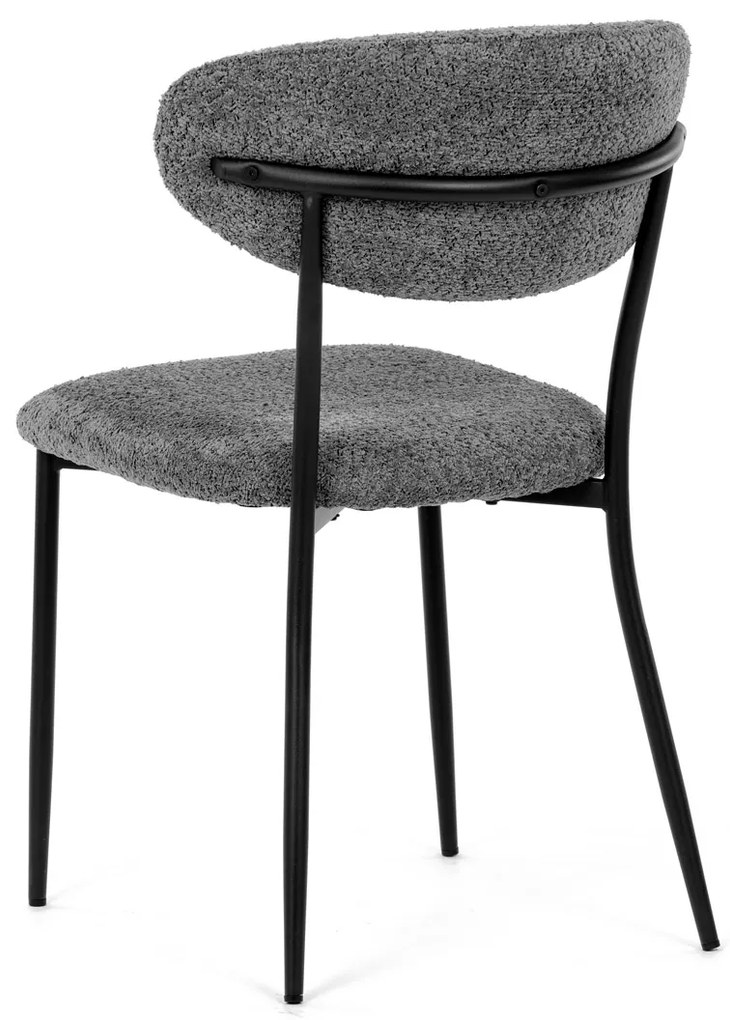 Autronic - Židle jídelní, šedá látka, černé kovové nohy. - CT-W1021 GREY2 AKCE