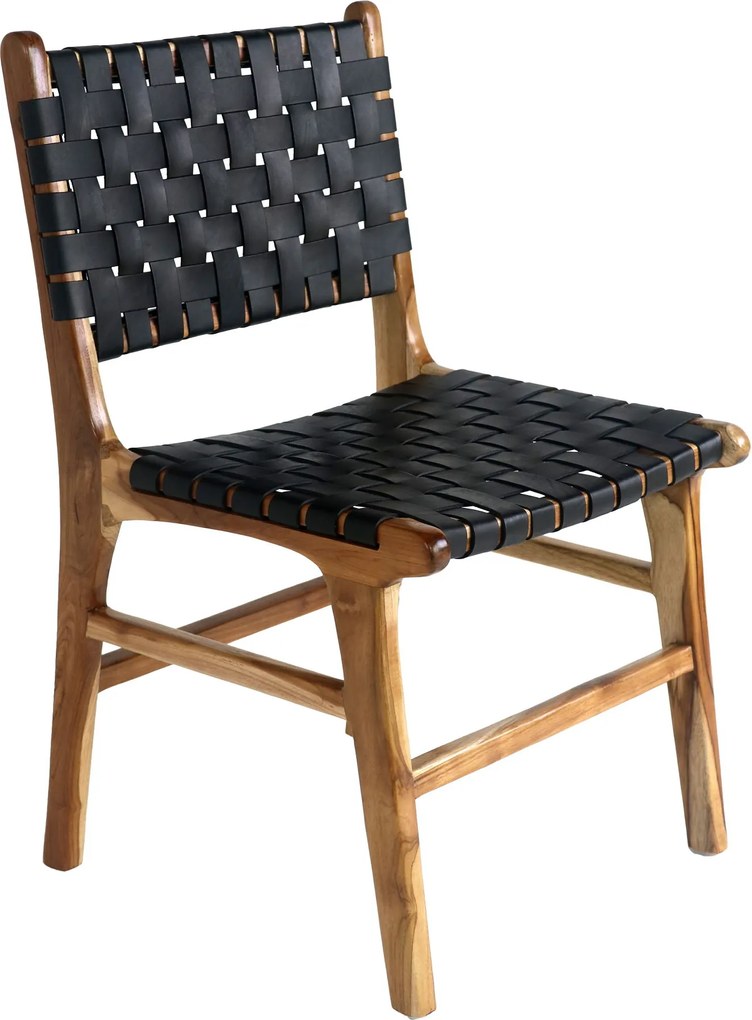 Záhradná stolička Pinmona 2 (prírodná + čierna). Akcia -10%. Vlastná spoľahlivá doprava až k Vám domov. 1146775