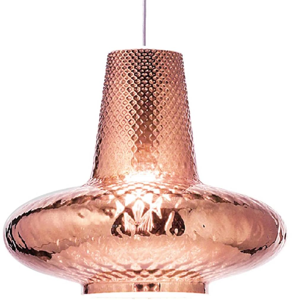 Závesná lampa Giulietta 130 cm ružovo-zlatá