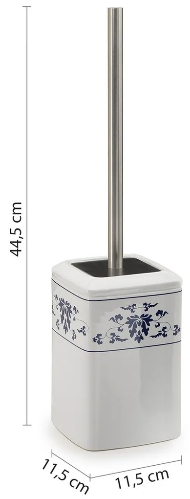 GEDY CX3389 Cixi WC štetka na postavenie, porcelán, biela/modrá
