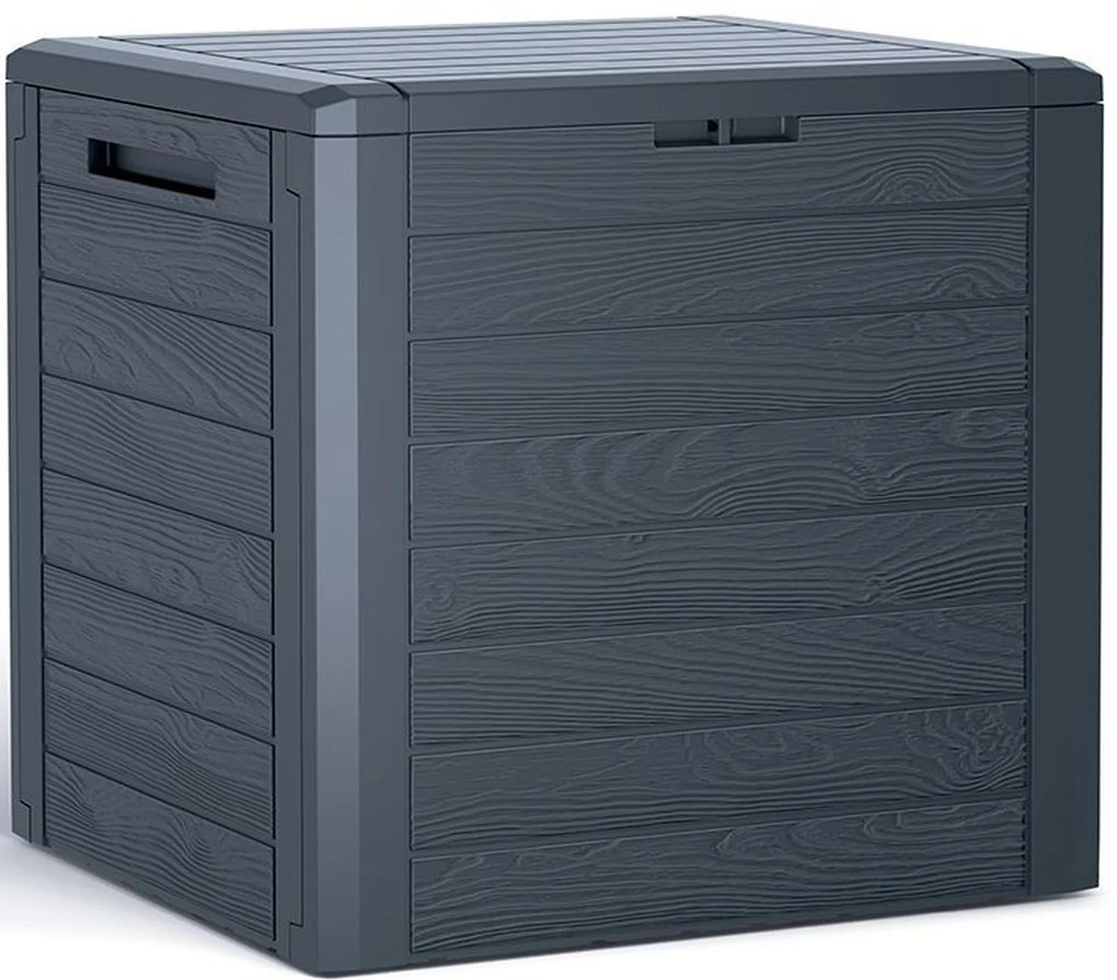 Prosperplast Woodebox Záhradný box 58,5cm, 140l, antracit MBWL140
