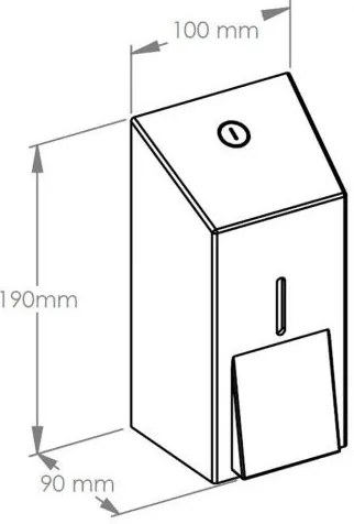 Dávkovač tekutého mydla MERIDA 400 ml, čierny