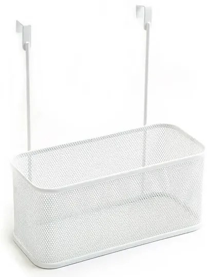 CONFORTIME Závesný košík, organizér na zavesenie na dvierka, kovový, biely COLGANTE