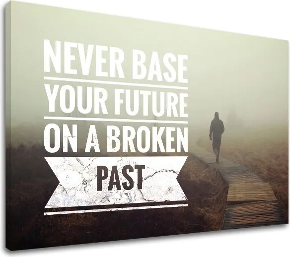 Motivačný obraz na stenu Never base your future_001